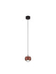 Conga LED Pendelleuchte Ø 9,6cm 3000K in elegantem Goldton mit klaren Acryl-Elementen.