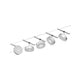 CorDuo LED Seilsystem Circle Basis-Set Chrom mit 5 LED-Spots an einem Seil montiert.