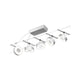 CorDuo LED Seilsystem Circle Basis-Set Chrom mit 5 LED-Spots in modernem Design.