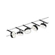 CorDuo LED Seilsystem Circle Basis-Set Schwarz-Matt, Chrom mit fünf LED-Spots an einem Seil.