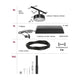 CorDuo LED Seilsystem Circle Basis-Set Schwarz-Matt, Chrom, inklusive 5 LED-Spots und Zubehör