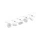 CorDuo LED Seilsystem Circle Basis-Set Weiß, Chrom mit 5 LED-Spots an einem Seil montiert.
