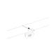 CorDuo LED Seilsystem Circle Basis-Set Weiß, Chrom mit LED-Spot an einem Seilsystem montiert