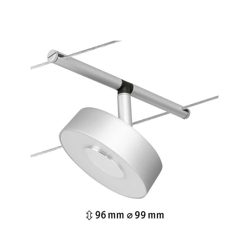 Corduo LED rope system circle single spot chrome-matt