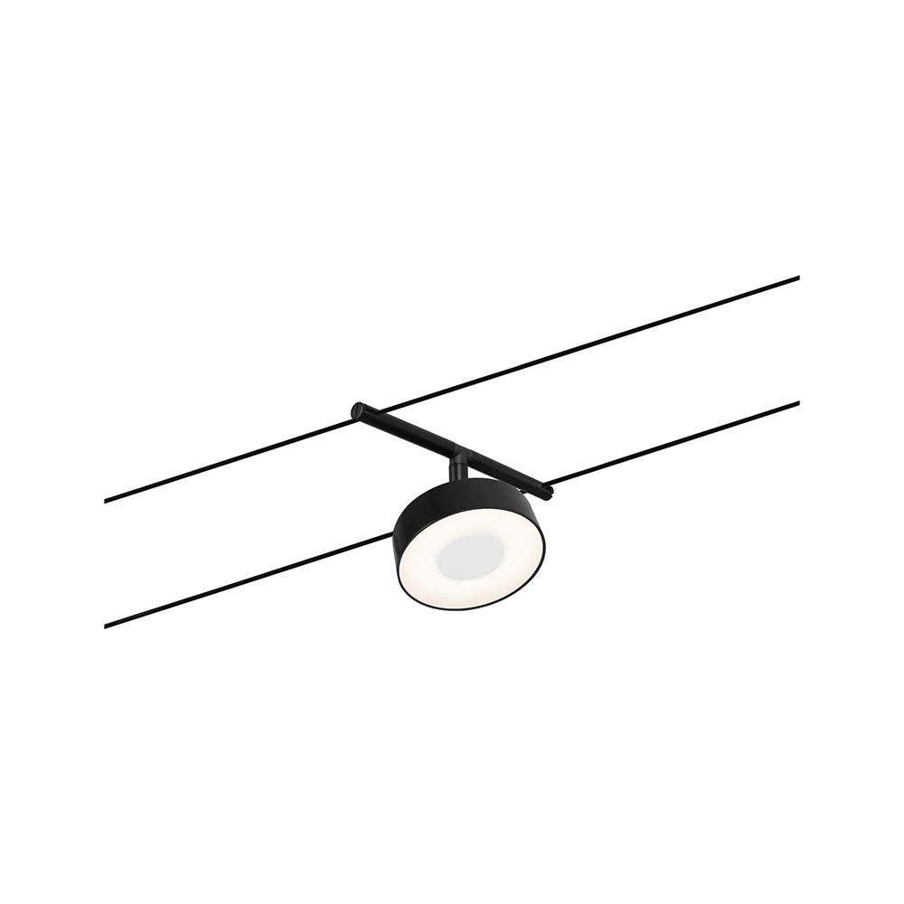 CorDuo LED Seilsystem Circle Einzelspot Schwarz-Matt, Chrom  Paulmann   