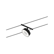 CorDuo LED Seilsystem Circle Einzelspot Schwarz-Matt, Chrom für bestehendes Seilsystem an Wand oder Decke