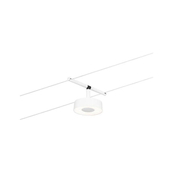 CorDuo LED Seilsystem Circle Einzelspot Weiß-Matt, Chrom für flexible Wand- und Deckenmontage