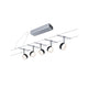 CorDuo LED Seilsystem Clear Basis-Set Schwarz, Chrom mit mehreren Spots montiert.