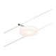 CorDuo LED Seilsystem Disc Basis-Set Chrom-Matt mit kreisförmigem LED-Spot in Weiß