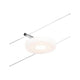 CorDuo LED Seilsystem Disc Einzelspot in Chrom matt, ideal für flexible Wand- und Deckenmontage.