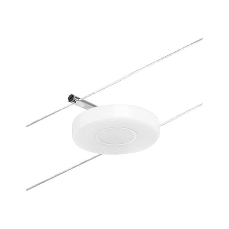 CorDuo LED spot individuel Disc pour système sur câble en chrome mat, idéal pour un montage mural et au plafond.