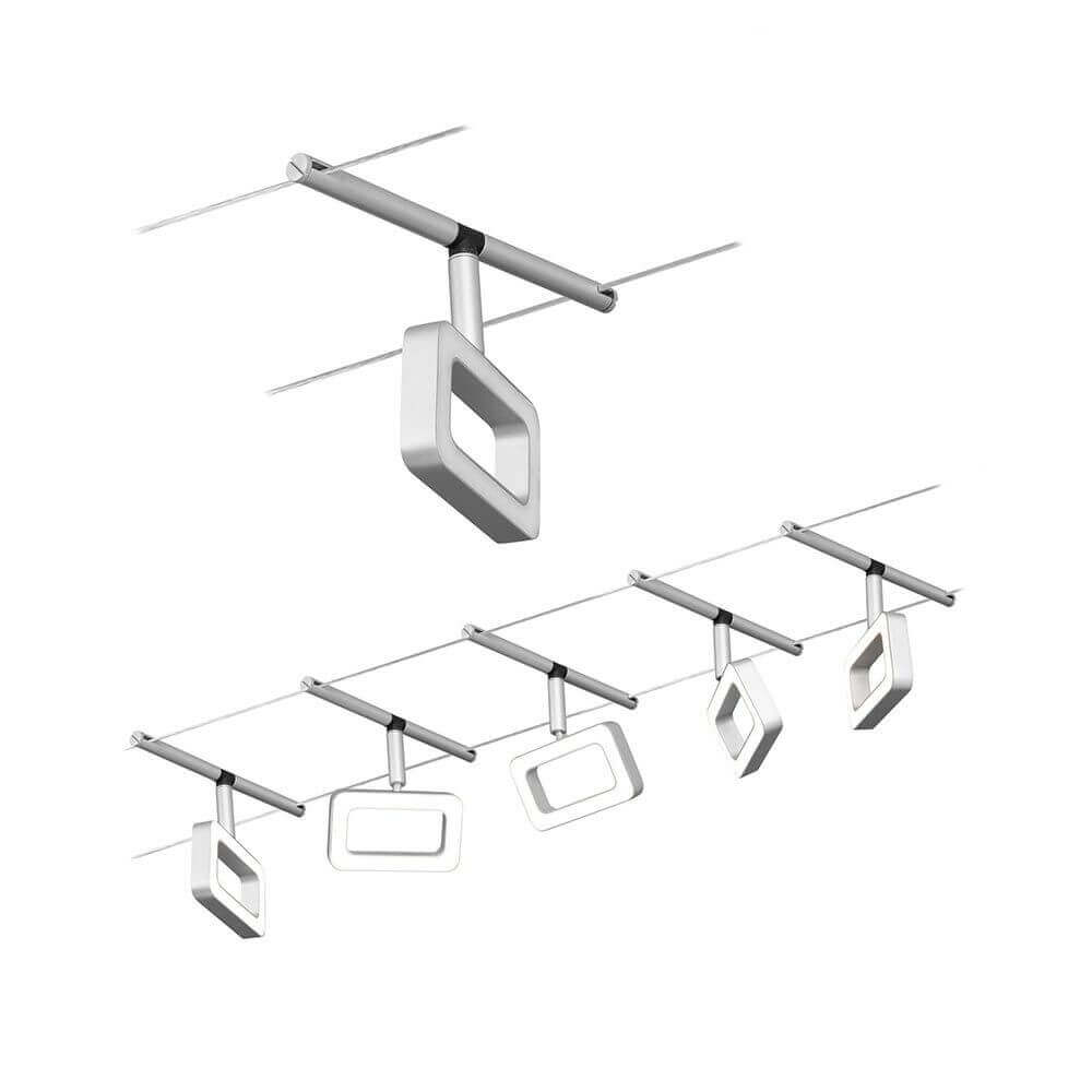 CorDuo LED Seilsystem Frame Basis-Set Chrom-Matt