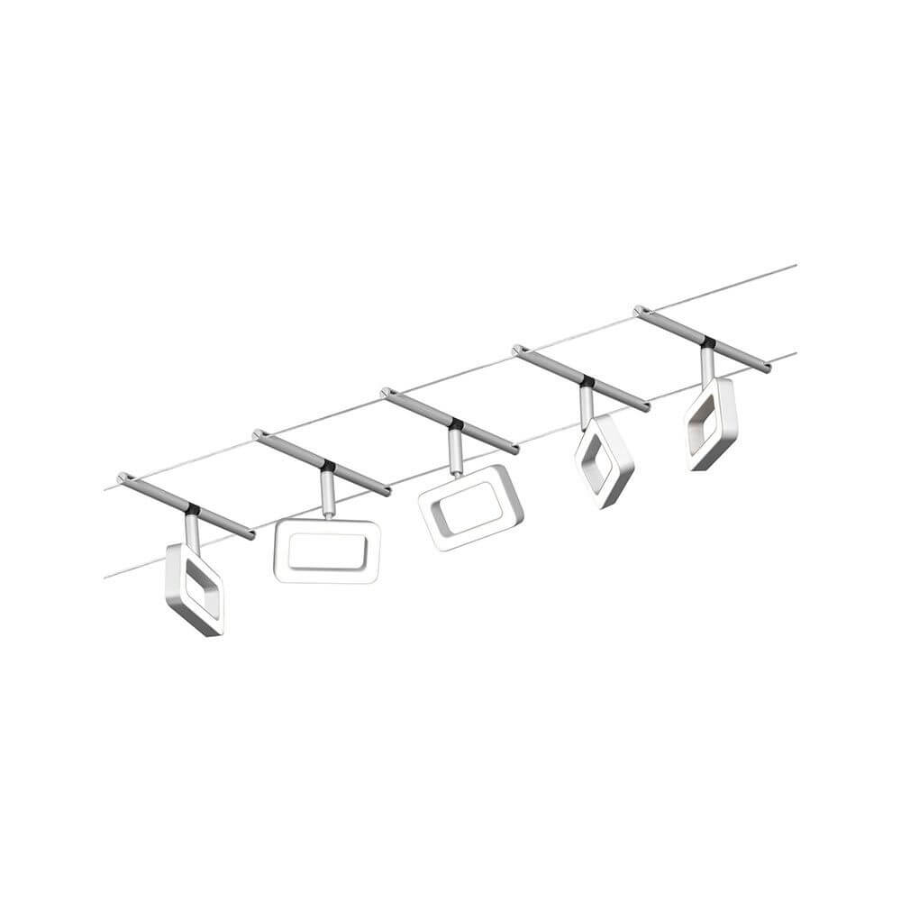 CorDuo LED Seilsystem Frame Basis-Set Chrom-Matt