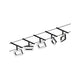 CorDuo LED Seilsystem Frame Basis-Set Schwarz-Matt, Chrom mit 5 LED-Spots an einem Seilsystem.