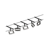 CorDuo LED Seilsystem Frame Basis-Set Schwarz-Matt, Chrom