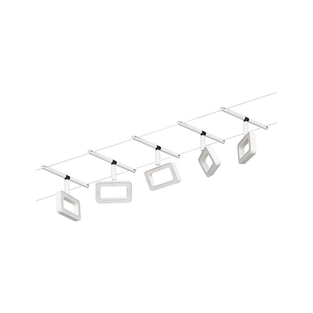 CorDuo LED Seilsystem Frame Basis-Set Weiß-Matt, Chrom  Paulmann   