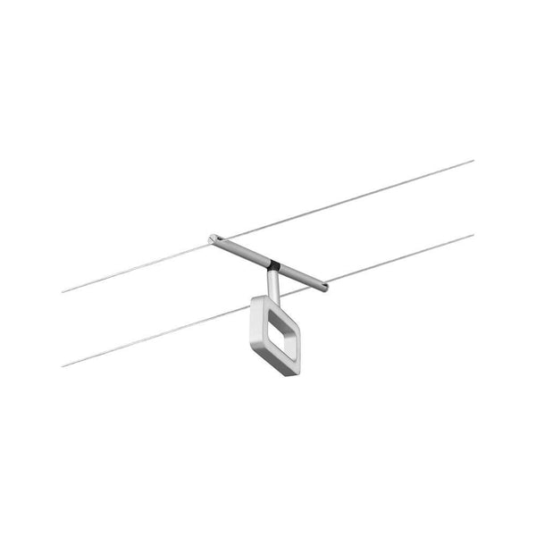 CorDuo LED Seilsystem Frame Einzelspot Chrom-Matt für modernes Seilsystem an Wand und Decke