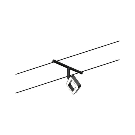 Corduo LED rope system frame single spot black-matt, chrome