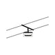 CorDuo LED Seilsystem Frame Einzelspot Schwarz-Matt, Chrom