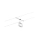 CorDuo LED Seilsystem Frame Einzelspot Weiß-Matt, Chrom an Seilsystem, weißer quadratischer Spot für Wand- oder Deckenmontage