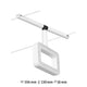 CorDuo LED Seilsystem Frame Einzelspot Weiß-Matt, Chrom an Seilsystem montiert, weißer quadratischer Spot