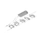 CorDuo LED Seilsystem Mac Basissett Chrom-Matt mit 5 LED-Spots an einem Seilsystem.