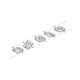 CorDuo LED Seilsystem Mac Basissett Chrom-Matt mit 5 LED-Spots auf einem flexiblen Seilsystem.