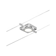 Système de câbles CorDuo LED Mac spot individuel chromé mat monté sur câble, idéal pour des aménagements créatifs de l’espace.