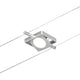 CorDuo LED Seilsystem Mac Einzelspot Chrom-Matt an einem Seil montiert, modernes Design.