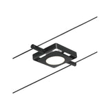 Einzelspot MacLED in schwarz-matt, perfekt für Seilsysteme, flexibel montierbar an Wand oder Decke.