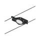 CorDuo LED Seilsystem Mac Einzelspot Schwarz-Matt, Chrom an Seilsystem montiert