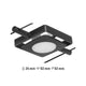 CorDuo LED Seilsystem Mac Einzelspot Schwarz-Matt, Chrom mit Abmessungen 24mm und 92mm.