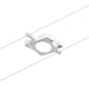 CorDuo LED Seilsystem Mac Einzelspot Weiß-Matt, Chrom an Seilsystem montiert.