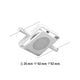 CorDuo LED Seilsystem Mac Einzelspot Weiß-Matt, Chrom mit Abmessungen von 24 mm und 92 mm.