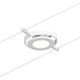 CorDuo LED Seilsystem Round Mac Basis-Set Weiß, Chrom, modernes Seilspot für flexible Wand- und Deckenmontage.