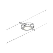 CorDuo LED Rope system Rund Mac single spot krom mat monteret på et reb, moderne design for fleksibelt lysdesign.