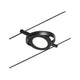 CorDuo LED Seilsystem Round Mac Einzelspot Schwarz, Chrom an einem Seilsystem montiert