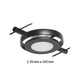 CorDuo LED Seilsystem Round Mac Einzelspot Schwarz, Chrom - runder Einzelspot mit 24mm Höhe und 102mm Durchmesser.