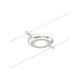 CorDuo LED Seilsystem Einzelspot Round Mac Weiß-Matt, Chrom an Seilsystem montiert.