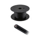 CorDuo Seilsystem 100m Spannseil 2,5mm² Schwarz auf einer Rolle mit isoliertem Kabel.