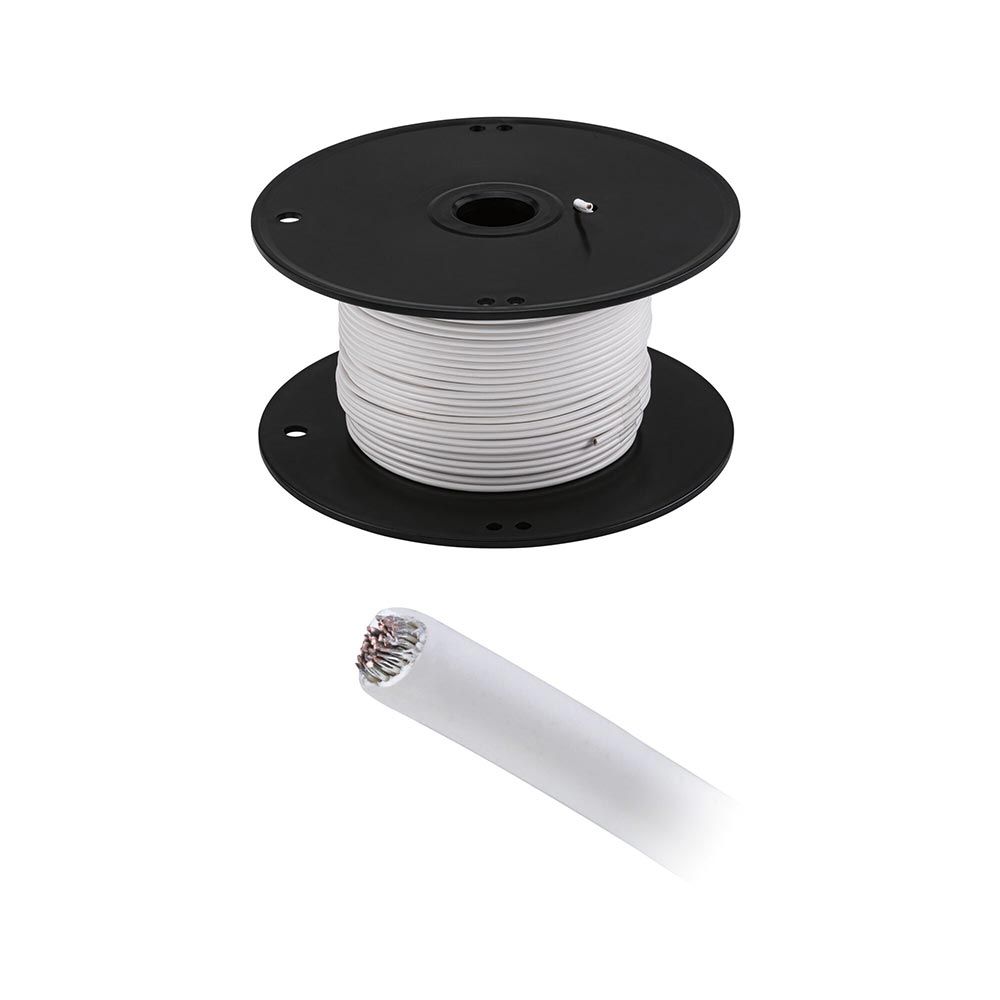 CorDuo Spannseilrolle 100m, isoliertes 2,5mm² weißes Seil für Seilsysteme.