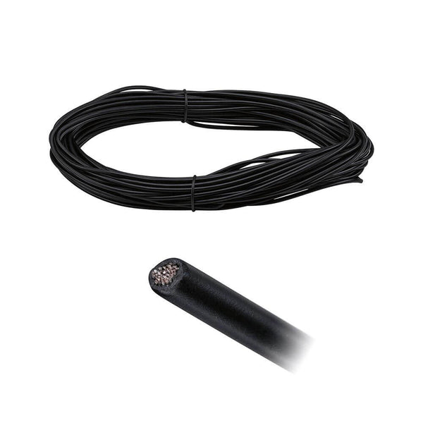 CorDuo Seilsystem 20m Spannseil 2,5mm² Schwarz, isoliertes Seil für erweiterbare Seilsysteme