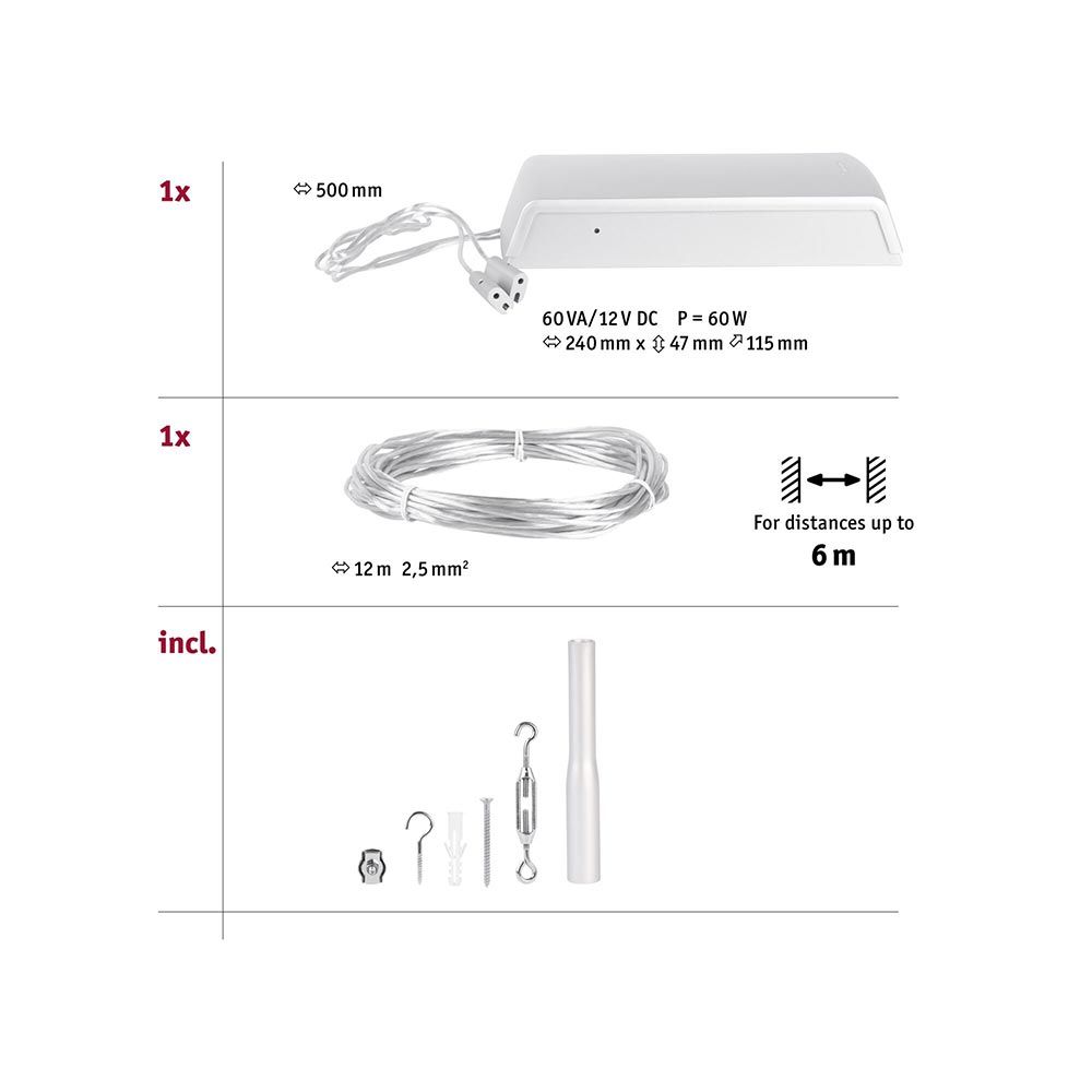 Sistema di corda cordUo Set di base Chrome-Matt