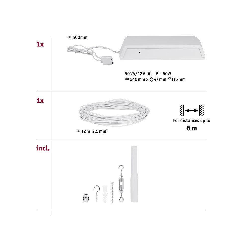 CorDuo Seilsystem Basis-Set Weiß-Matt