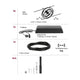 CorDuo Seilsystem Cardan Basis-Set 8-flg. Schwarz-Matt Komponentenübersicht mit Hardware und Zubehör