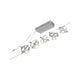 CorDuo Seilsystem Cardan Basis-Set Chrom-Matt mit fünf Spots und Deckenmontage.