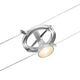 CorDuo Seilsystem Cardan Basis-Set Chrom-Matt mit Spot an Kabelmontage.