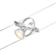 CorDuo Seilsystem Cardan Basis-Set Chrom-Matt mit Deckenstrahler auf Seil