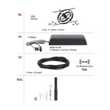 CorDuo Seilsystem Cardan Basis-Set mit Montagezubehör in Schwarz-Matt und Chrom, flexibel für Wand und Decke.