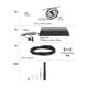 CorDuo Seilsystem Cardan Basis-Set Schwarz-Matt, Chrom Zubehörteile und Montageanleitung